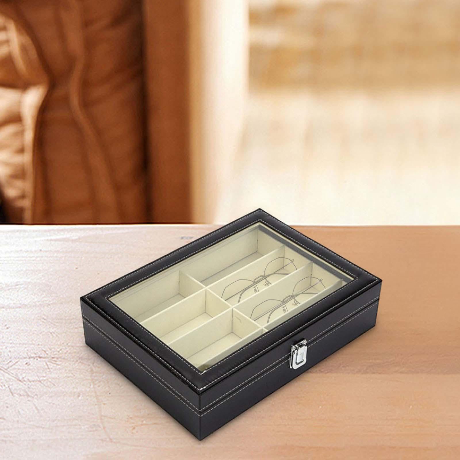 Eyewear Display Case 8 Slots Luxury Spectacles Organizer Box Showcase Drawer Black|Health & Beauty| Vision Care| Eyeglass Cases-image-3