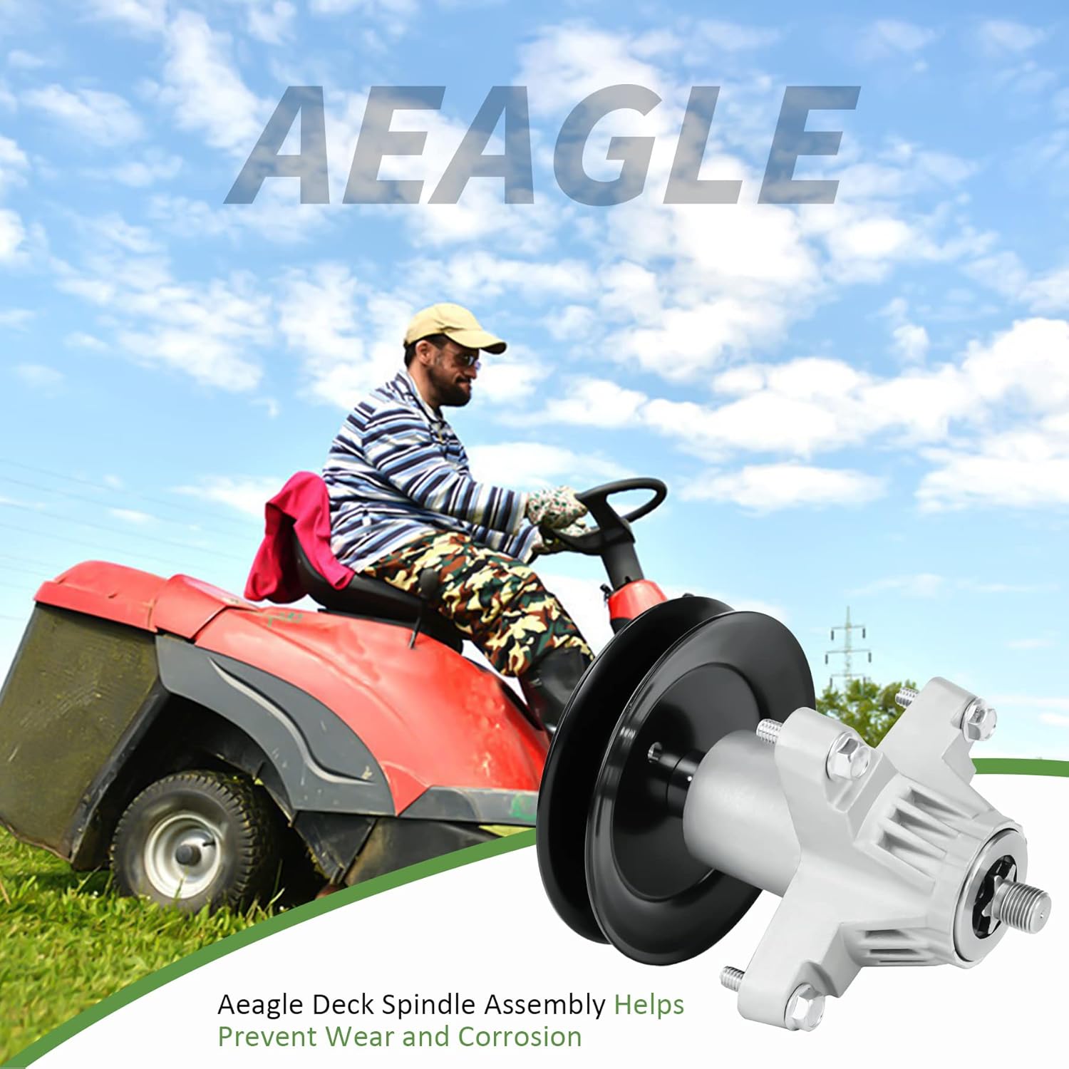 Aeagle 918-05137 Spindle Assembly Replace for 618-05137 119-8445 for MTD Cub Cadet 54" Deck RZT-L54 RZT-S54 Z6600 Troy-Bilt Mustang XP 54" for Toro 42'' LX423 LX427 (3 Pack)