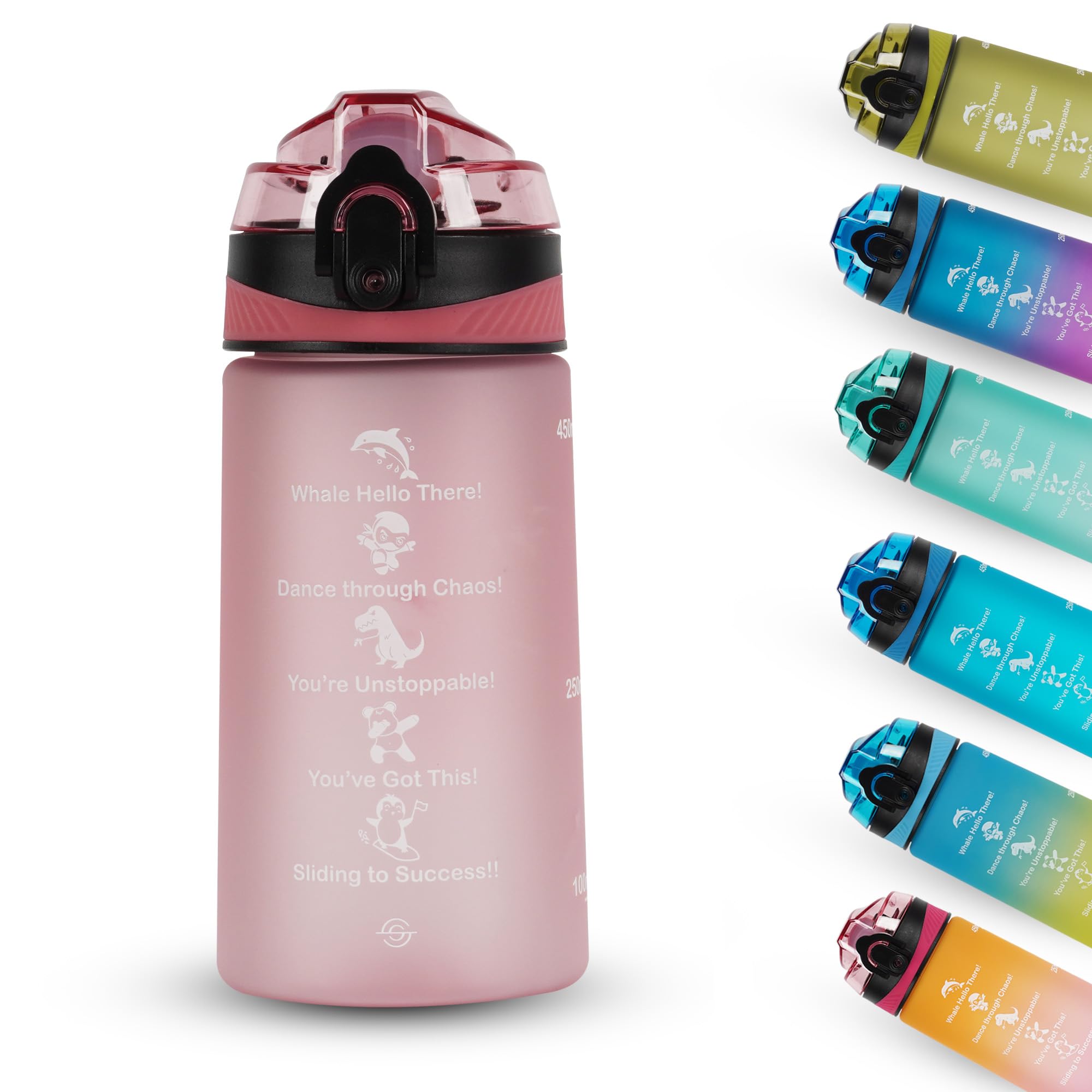 SOLARA Amazi Sipper Water Bottle for School Kids 500ml, Leakproof