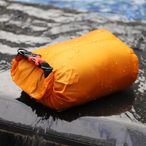 Miniatura 6 de Desoto Bolsa seca impermeable, bolsa de almacenamiento seca ligera con silbato de emergencia para viajes, naranja (35L)