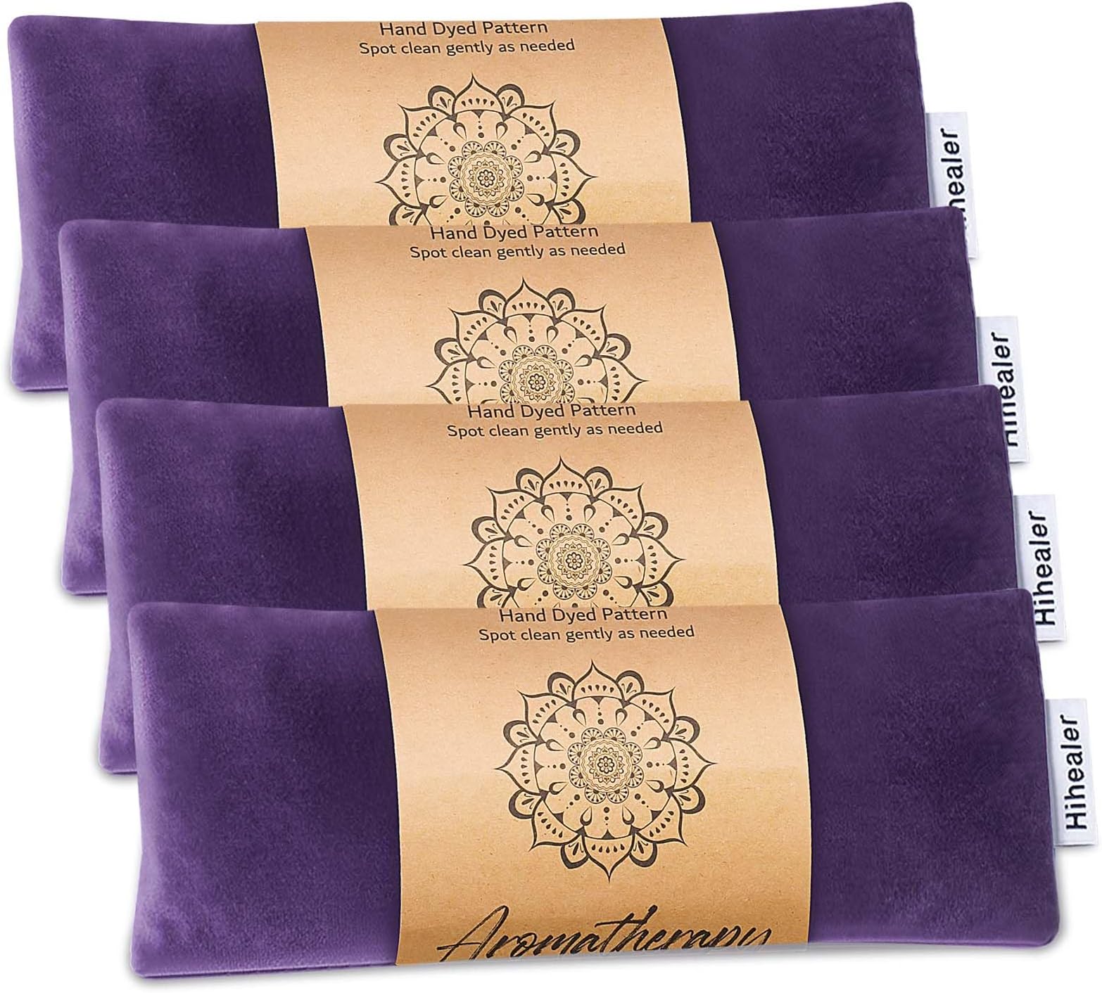 Weighted Eye Mask for Sleep, Yoga, Meditation, Lavender Eye Pillow Heated for Headache, Sinus, Dry Eyes Relief, Moist Heat Mask Purple Relaxation Gifts for Women (Purplex4)