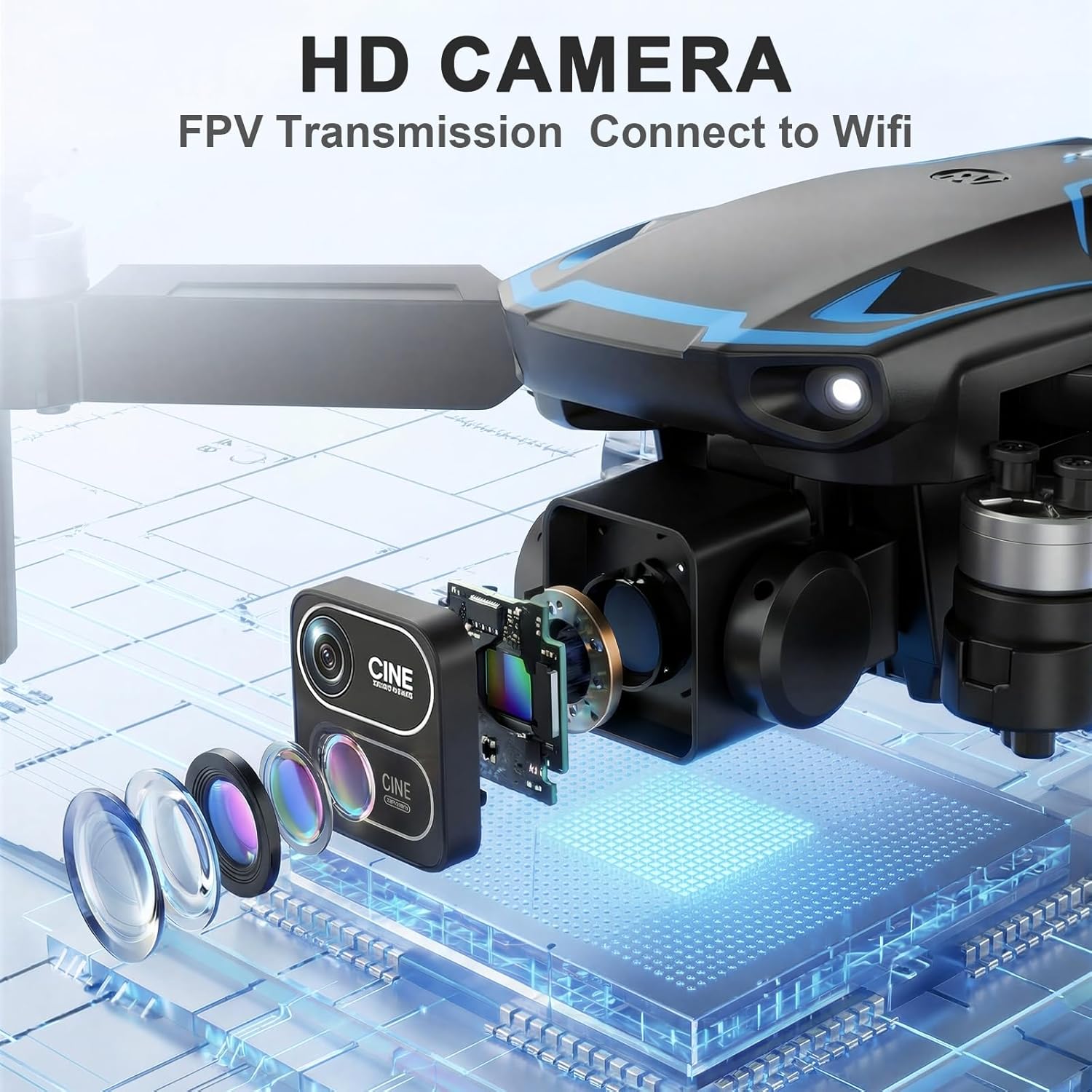 Drone with Camera for Adults Mini RC Drone for Beginners Beginners One-Key Take Off/Landing Headless Mode, 3 Speeds, 360° Flip