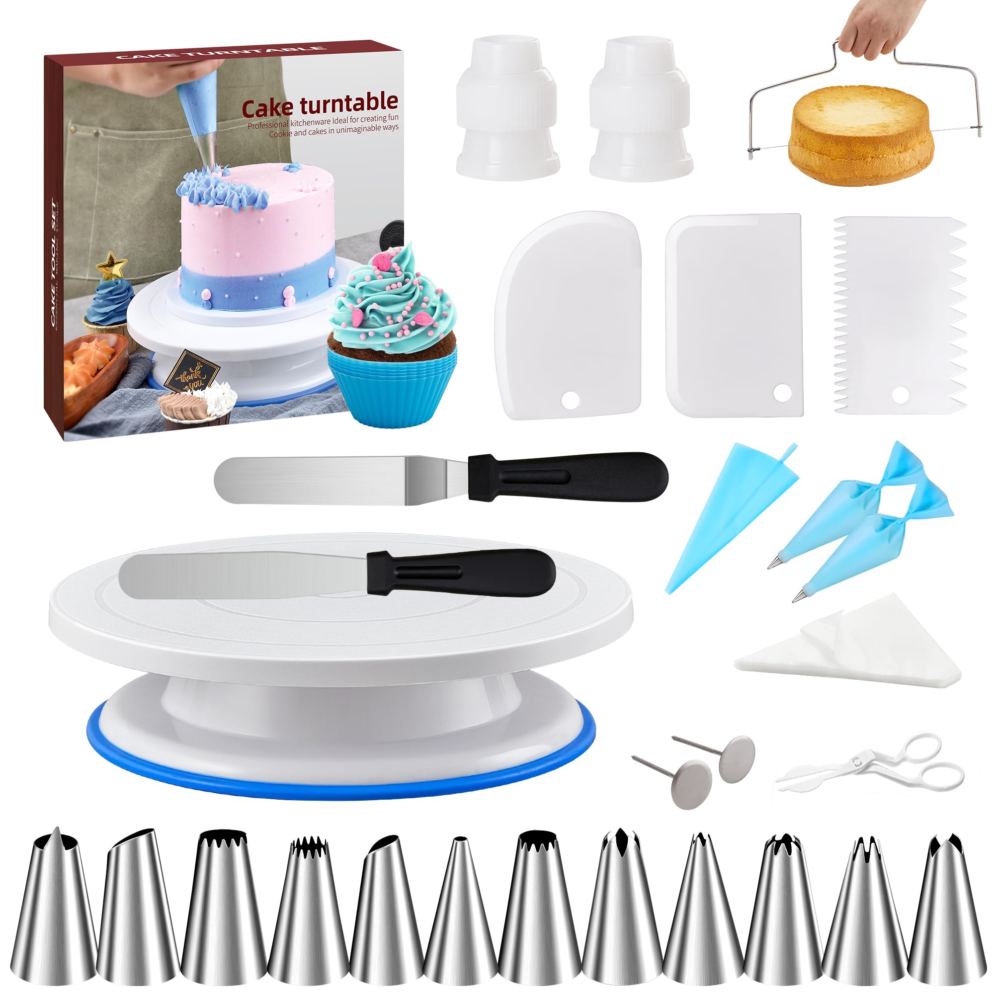 Cake Decorating Tools Supplies Kit - 82Pcs Baking Accessories with