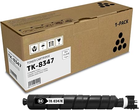 1-Pack Black TK-8347K 1T02L70US0 High Yield Toner Cartridge Compatible for Kyocera Copystar CS-2552ci CS-2553ci TASKalfa 2552ci 2553ci Pages up to 13,000 Page