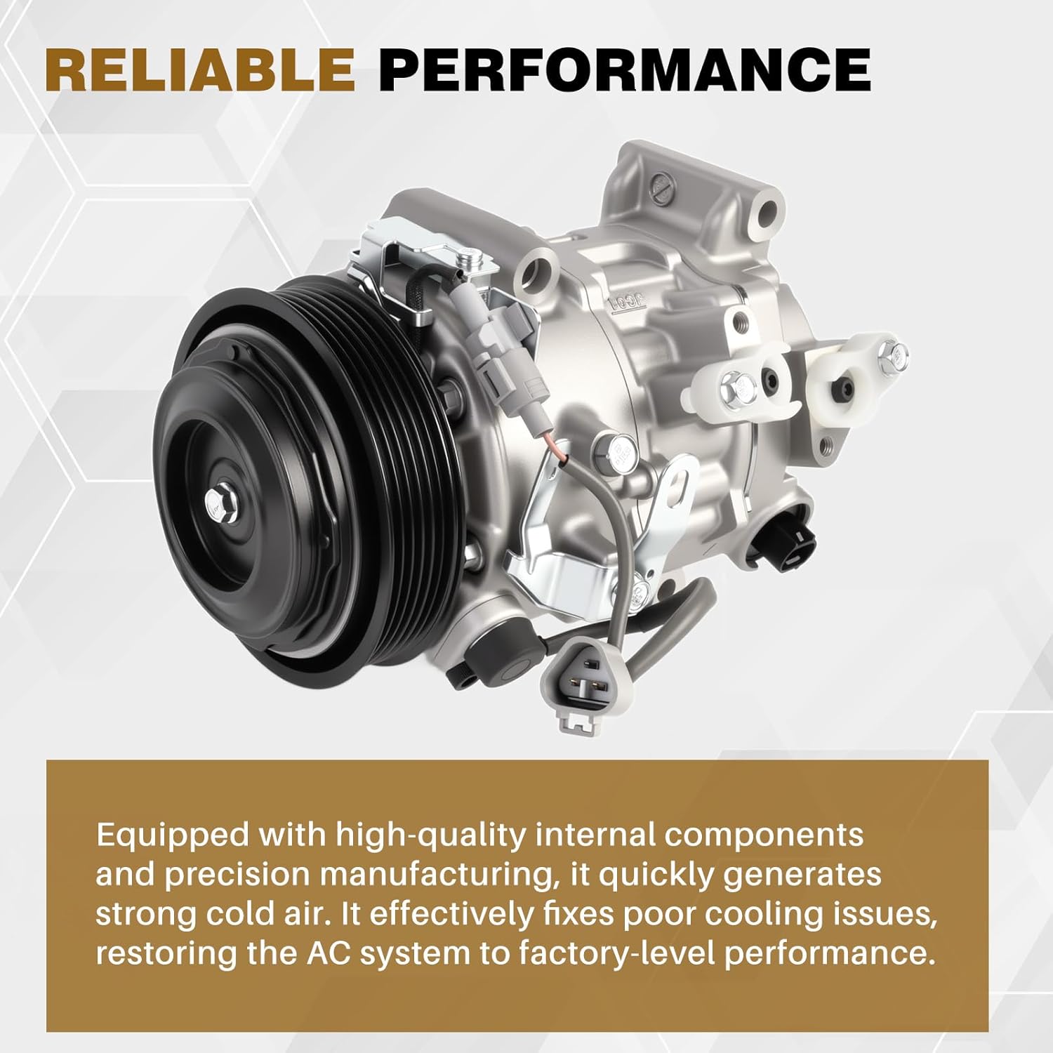Air Conditioner AC Compressor with Clutch Compatible with 2013 2014 2015 2016 2017 2018 Toyota RAV4 2.5L L4 Replace CO29184C 198310 8832042140 197310 8832042150