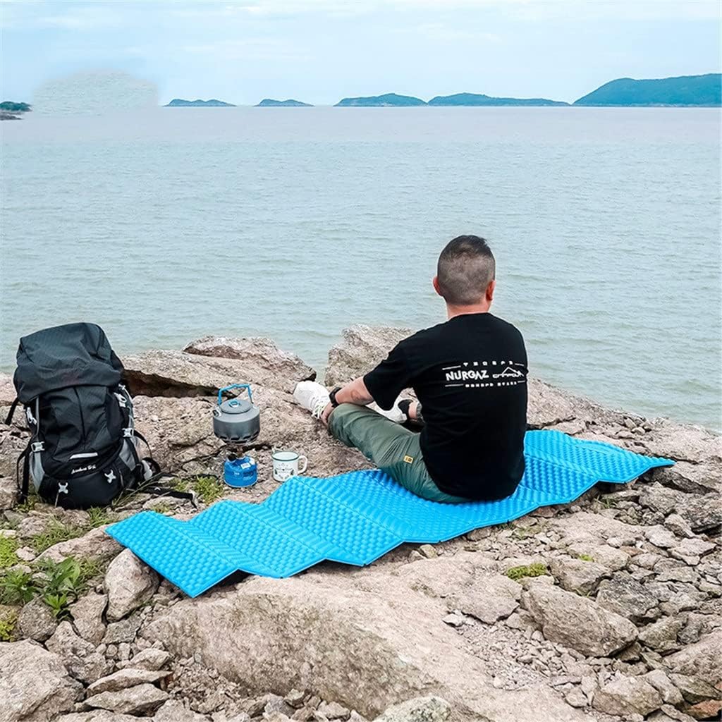 Outdoor Camping Egg Nest Mat Folding Floor Mat Thickened Egg Slot Single Mat Portable Napping Mat (Color : A) (B)