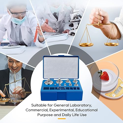 Miniatura 9 de UCEC Pesas de calibración para báscula digital, juego de pesas de calibración, 0.04 oz, 0.07 oz, 0.18 oz, 0.35 oz, 0.71 oz, juego de pesas con caja