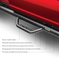 Vista 4 de RealTruck Escalones Nerf para Silverado/Sierra Longitud de Cabina, Acero de Servicio Pesado, Negro Brillante C1971QC Compatible con 2019