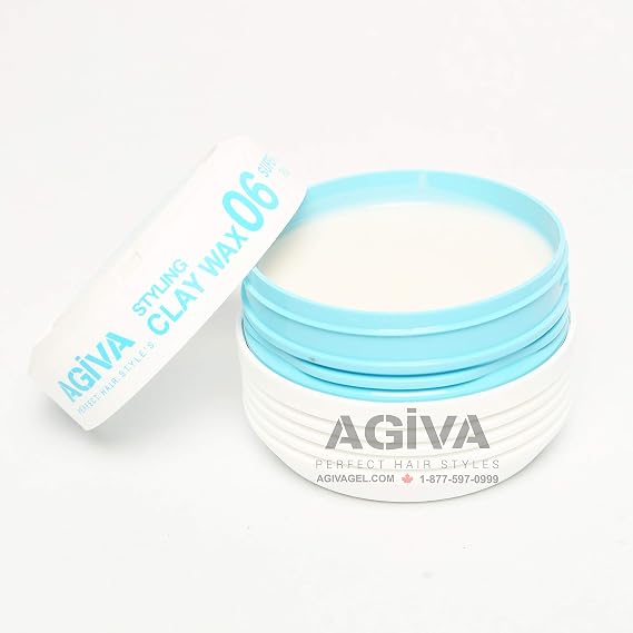 Agiva Hair Styling Fiber Clay Texture Wax 06 Medium Hold Perfect Control Natural Finish 6oz