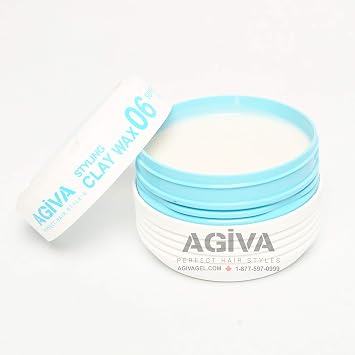 Agiva Hair Styling Fiber Clay Texture Wax 06 Medium Hold Perfect Control Natural Finish 6oz