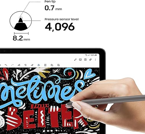 Miniatura 2 de Galaxy Tab S9 FE S Pen para Samsung Galaxy Tab S9 FE Stylus Pen reemplazo 4,096 niveles de presión sin Bluetooth+5 puntas gratis (gris)