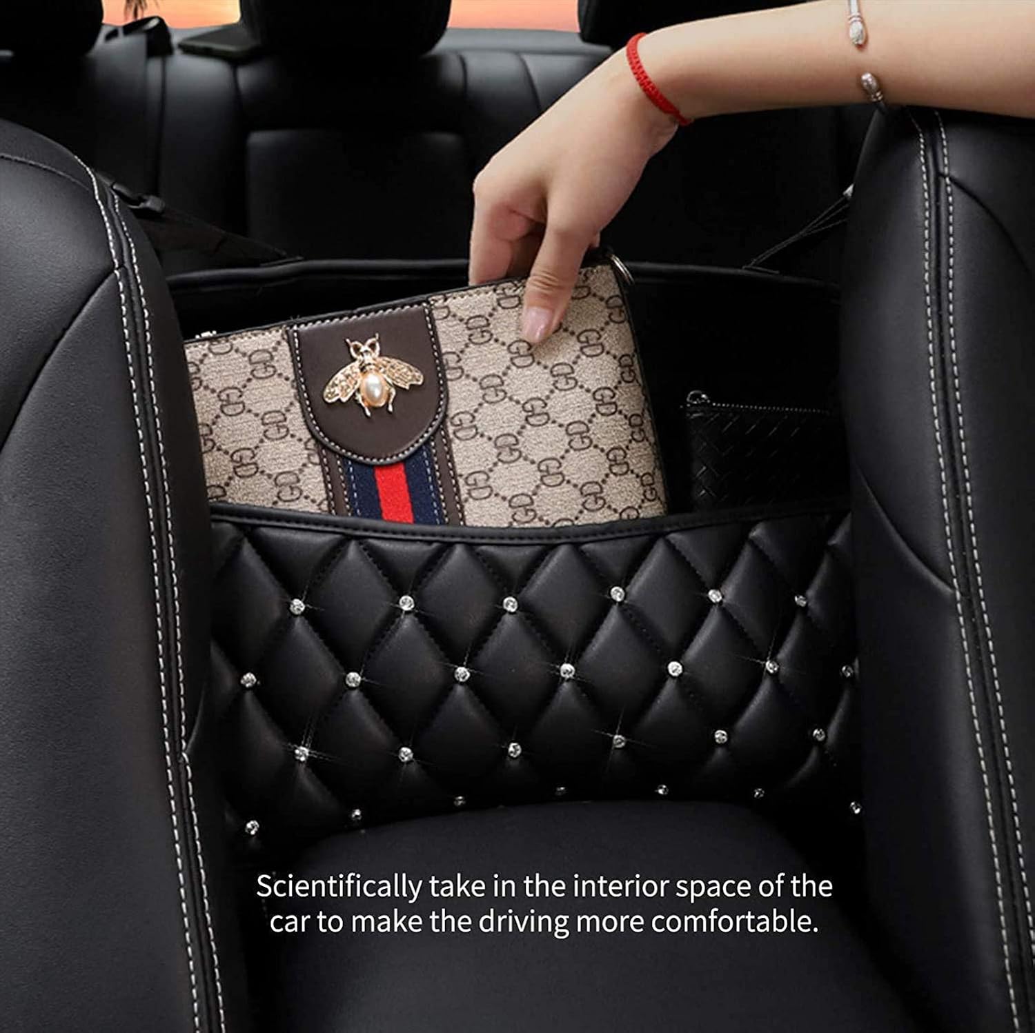 Handbag Between Diamond Organizer Capacity Photo