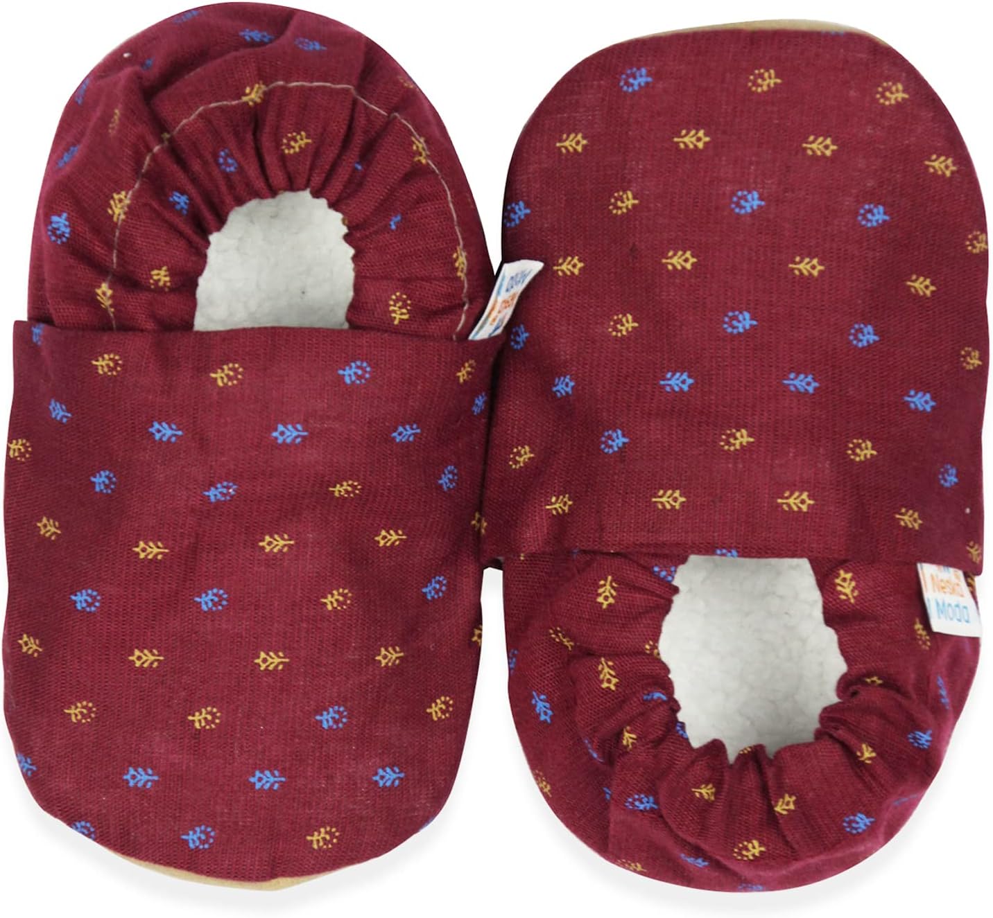 Neska Moda6 To 12 Months Baby Boys & Girls Cotton Anti Slip Indoor Slippers Booties -BT1571