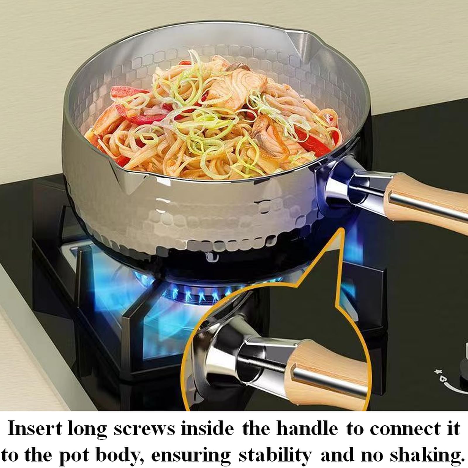 Silver Stainless Steel Sauce Pot - 2.2 Quarts -6 Silver Stainless Steel Sauce Pot - 2.2 Quarts -6