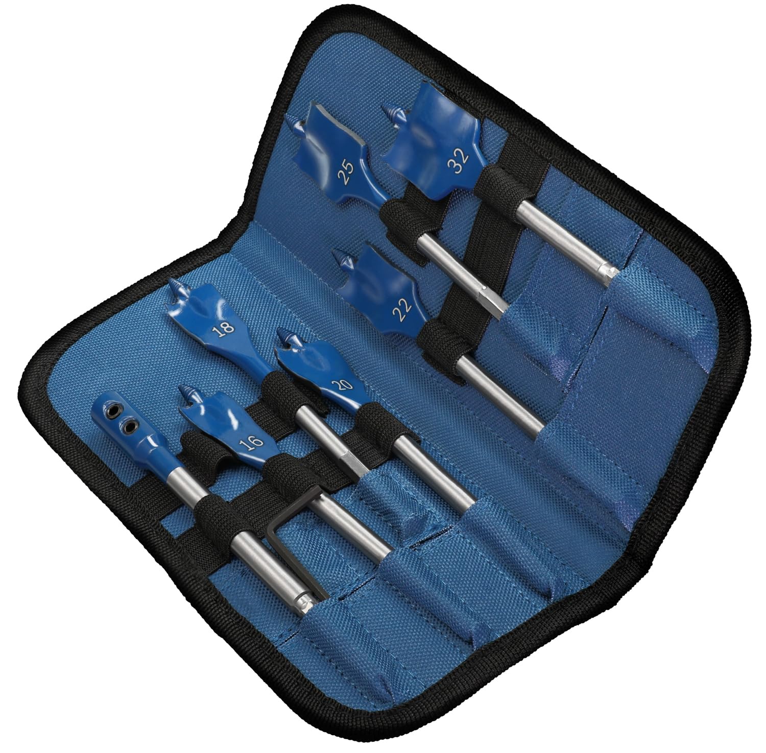 Bosch 7x EXPERT Self Cut Speed Spade Drill Bit Set (for Softwood, Particleboard, Ø 16,0, 18,0, 20,0, 22,0, 25,0, 32,0 mm, Professional Accessory Drill Driver)