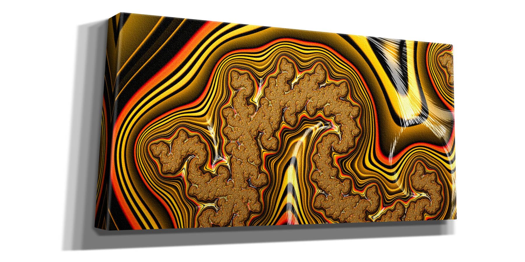Epic Graffiti 'Golden Swirl' by Epic Portfolio, Canvas Wall Art, 24