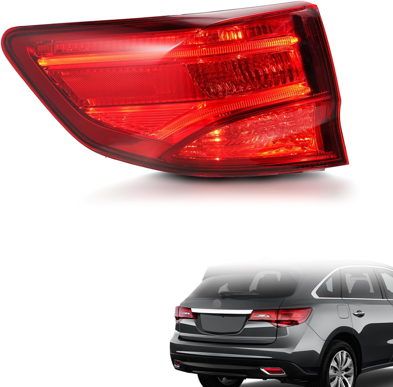 Tail Lights Compatible with 2014-2020 Acura MDX Rear Outer Taillights LH Taillamps Left Driver Side Replacement, OEM: AC2804103 33550TZ5A02