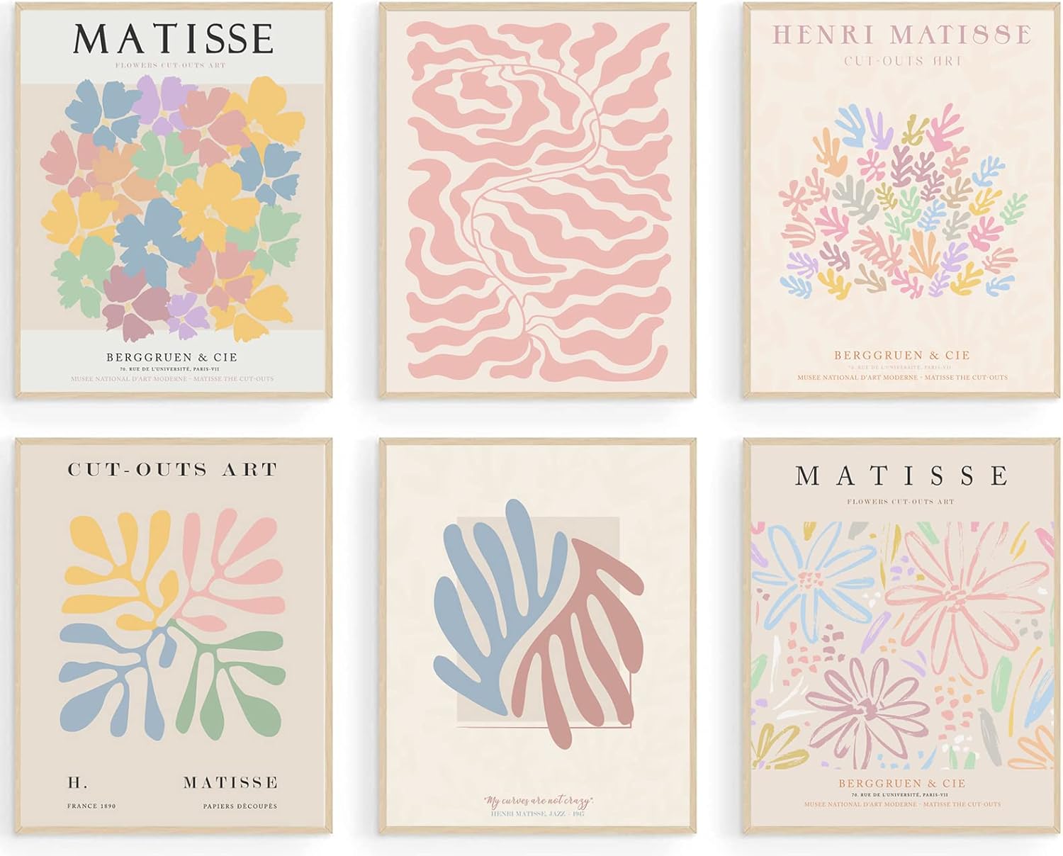 KBKBART Henri Matisse Posters, Danish Pastel Room Decor Aesthetic ...