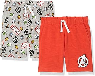 Spotted Zebra Disney | Marvel | Star Wars Boys and Toddlers' Knit Jersey Play Shorts, Pack of 2