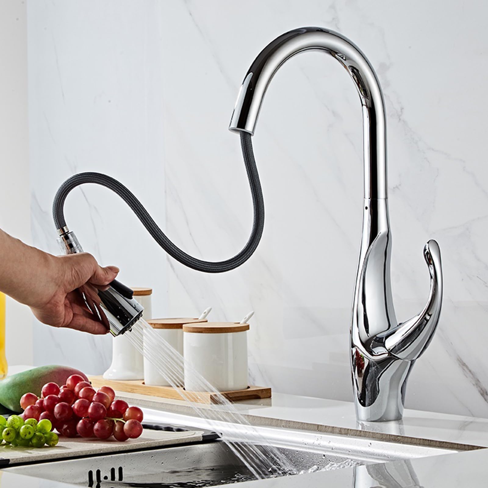 Robinet de cuisine en laiton pour un évier élégant au quotidien