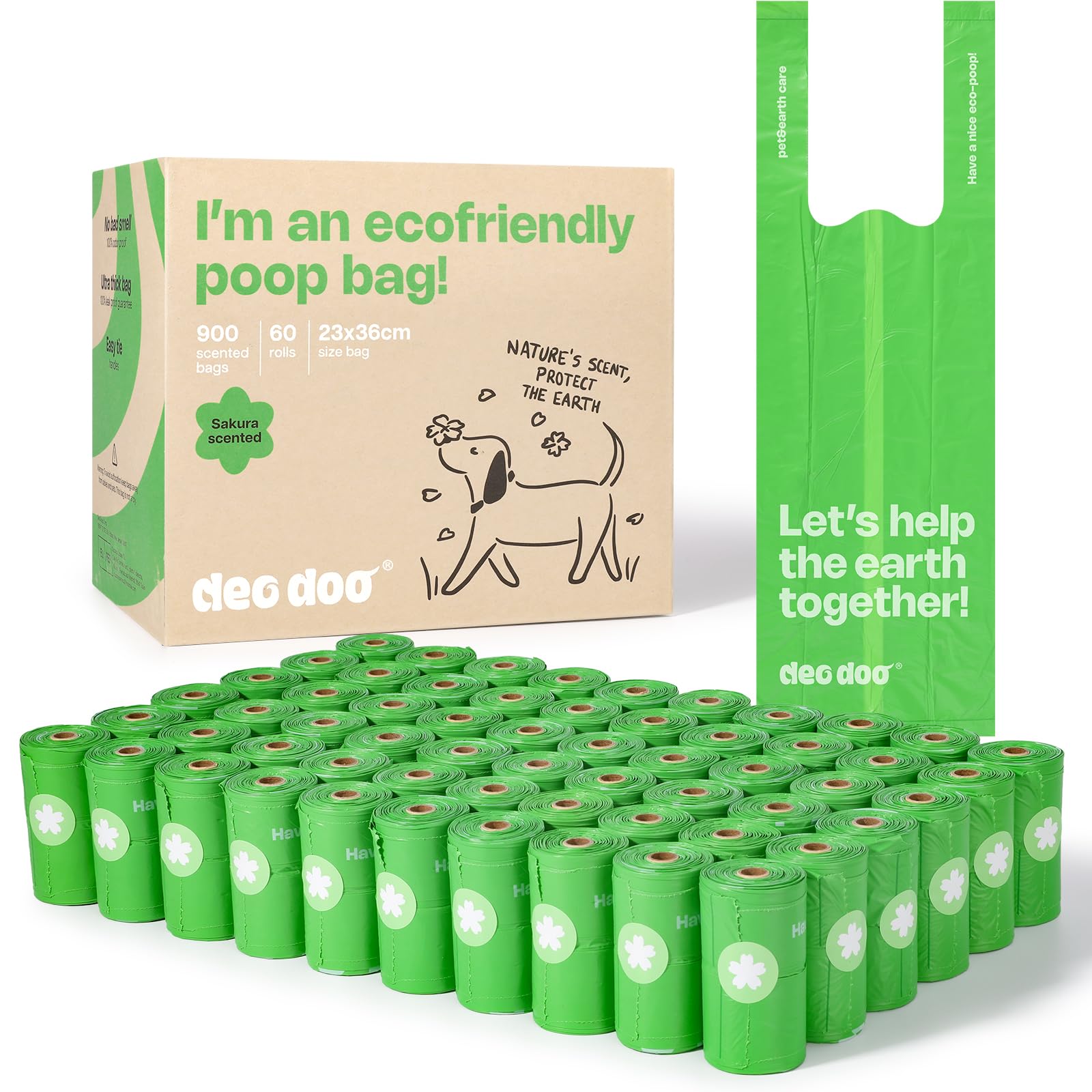 DeoDoo Sakura Scented Poop Bags