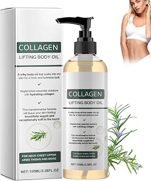 Orelvique Collagen Oil for Skin Tightening, Orelvique Collagen Lifting Body Oil, Skin Tightening Oils, Body Anti Cellulite Massage Oils, Firming Body Oi-l for Reduce Fine Lines and Smooth Skin 1PC