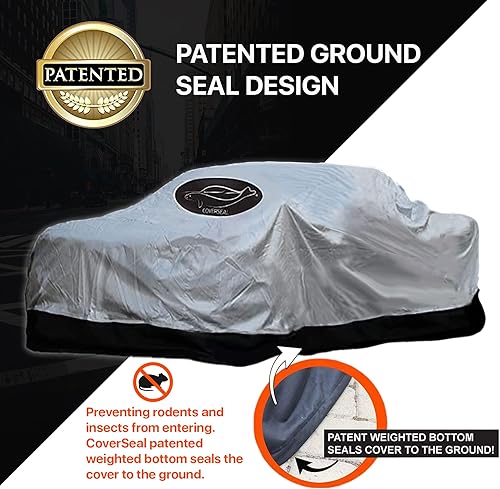 Miniatura 5 de CoverSeal Cubierta de camión resistente, resistente al viento y a la intemperie, sello de delantal con peso patentado que se ajusta al suelo, sello