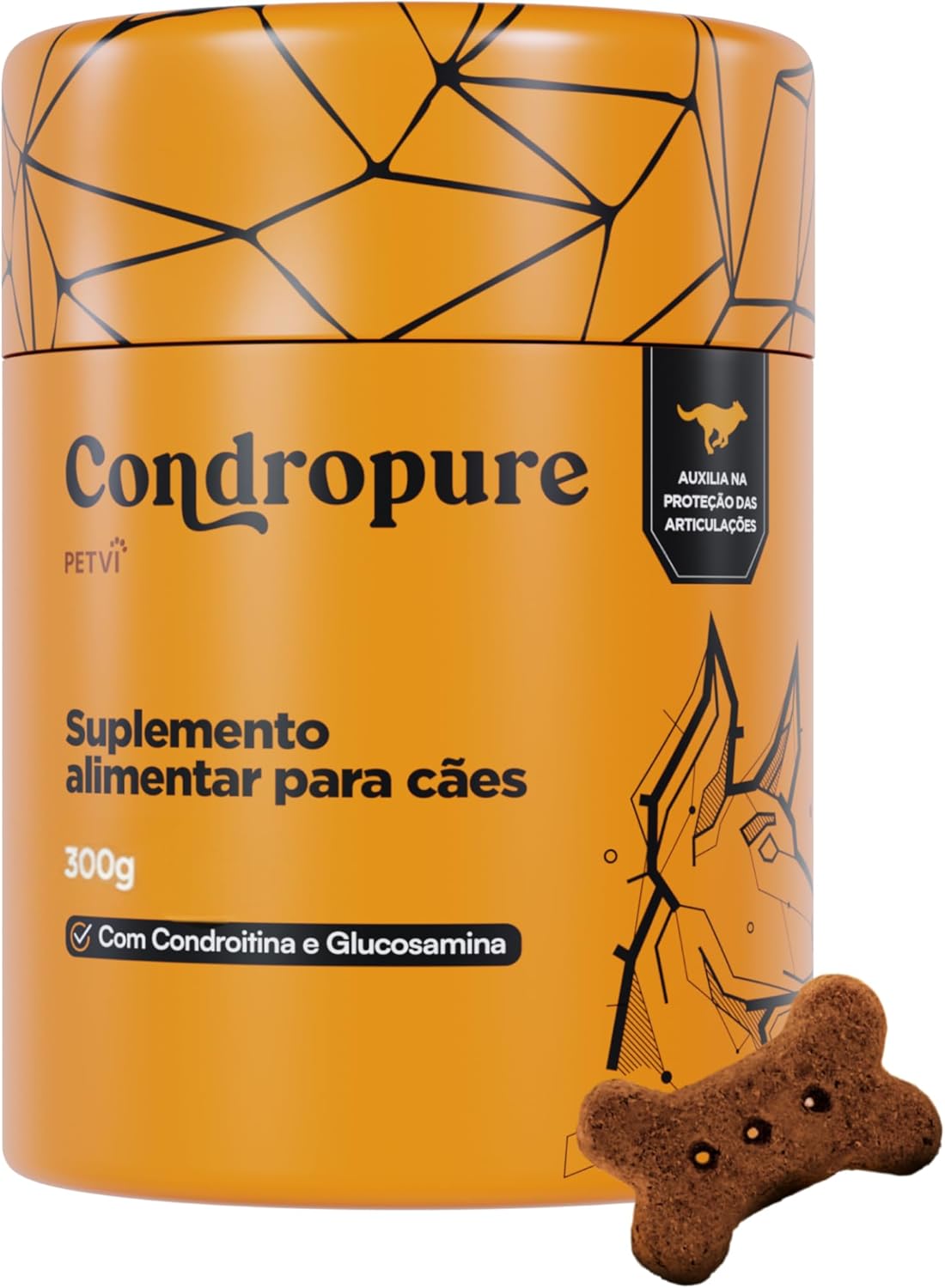 Condropure Suplemento Saboroso para Cães com Condroitina e Glucosamina | Fórmula Avançada para Articulações, 300g – PETVI