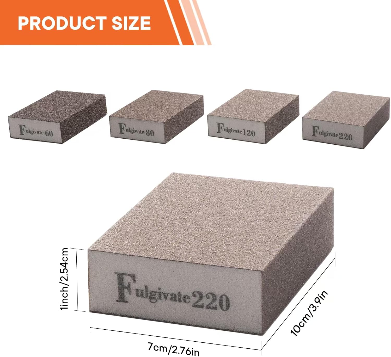 12-Pack Sanding Sponge,4 Sizes 60/80/120/220, Three Pieces per Grain Size,Reusable and Washable Handmade Sandpaper Block, Drywall Sandpaper Blocks for Wooden Drywall Sheetrock and Metal
