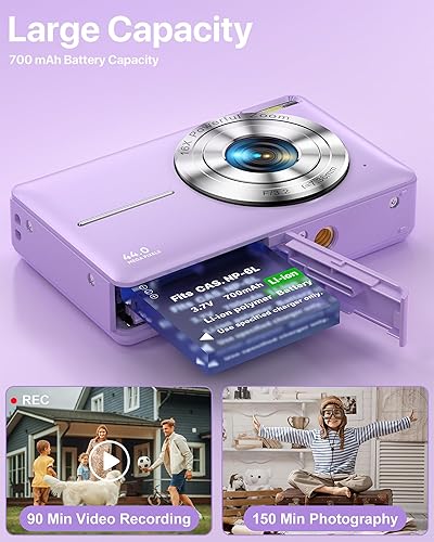 Miniatura 3 de Digital Camera, Latest FHD 1080P Digital Camera for Teens with SD Card Anti Shake Point and Shoot Cameras Portable 16X Zoom Compact Small Cameras