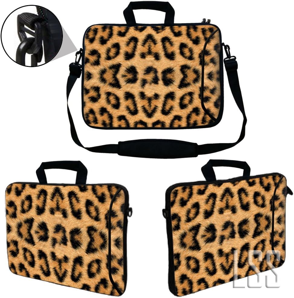 Laptop Skin Shop 15.6 inch Laptop Sleeve Bag Notebook with Extra Side Pocket, Soft Carrying Handle & Removable Shoulder Strap for 14" 15" 15.4" 15.6" Apple MacBook Air, GW, Acer, Aspire Asus, Dell,