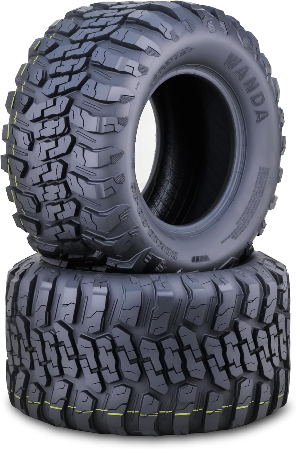 WANDA 20X10-10 All Terrain Golf Cart Tires 4 Ply 20X10X10 -Set 2-14054