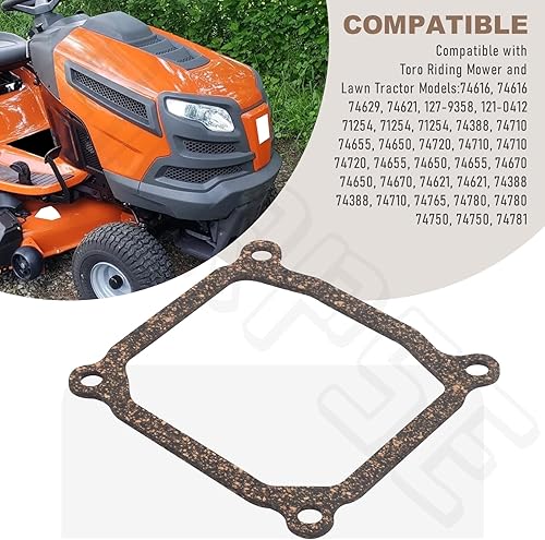 Vista 6 de 120-4206 Junta de tapa de válvula compatible con cortacésped Exmark Toro TimeCutter, compatible con modelos 74616, 74629, 74621, 127-9358