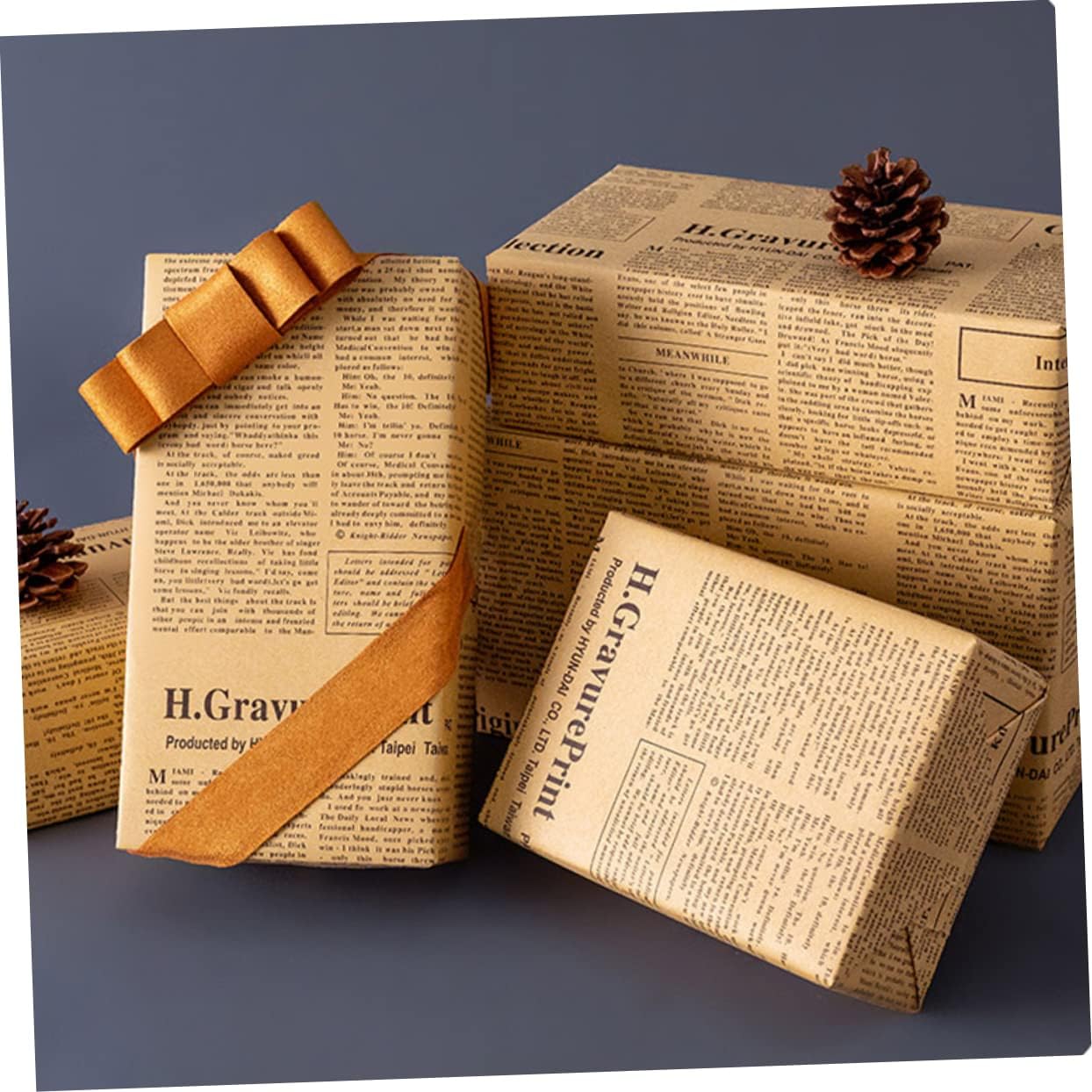 Beavorty 20Sheets Floral Wrapping Paper Vintage Newspaper Kraft Paper for Bouquet Wrapping for Crafts and Flower Arrangement Versatile Decorative Supplies