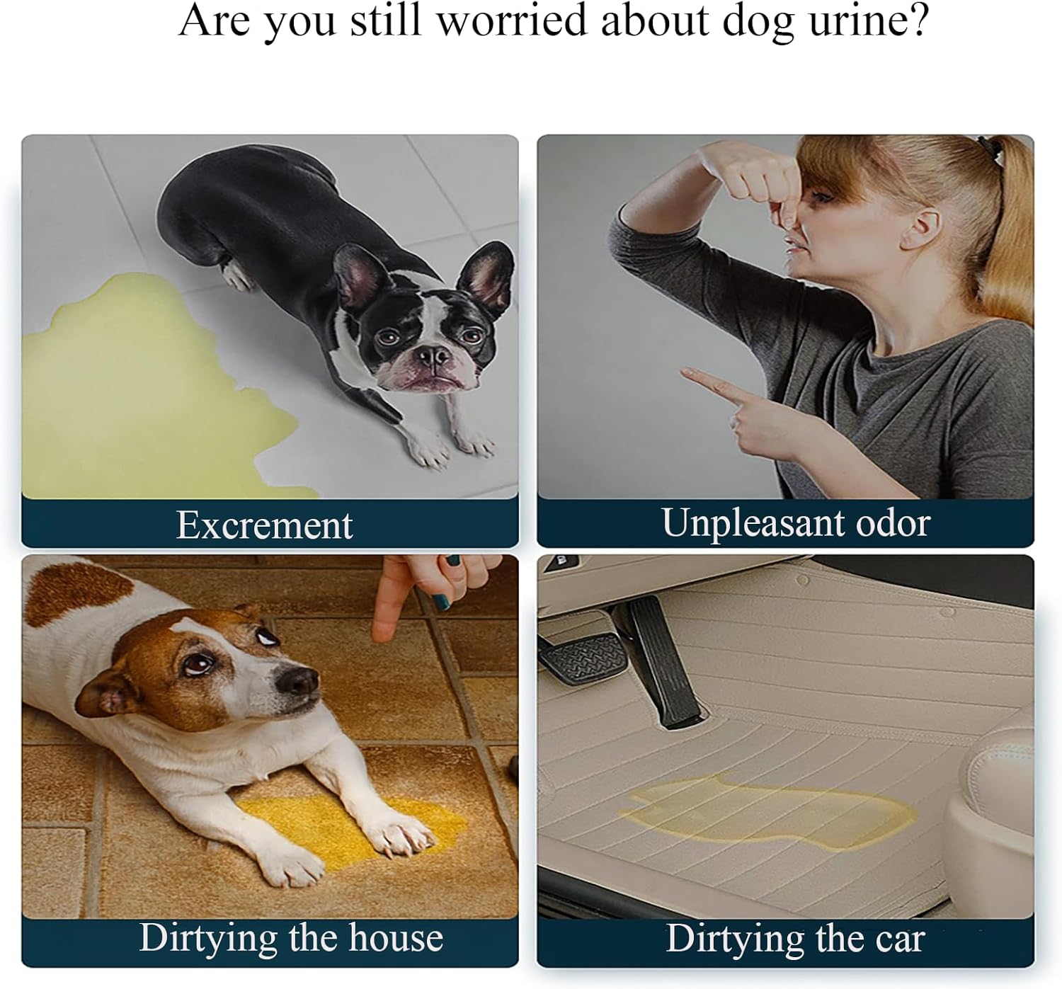 Generic 2PCS Repeatable Cleaning Dog Urine Pad 24x18 Inches Super Absorbent Leak Proof Urine Pad Environmentally Friendly and Durable Pet Training Pad Gray Diaper Indoor/cage