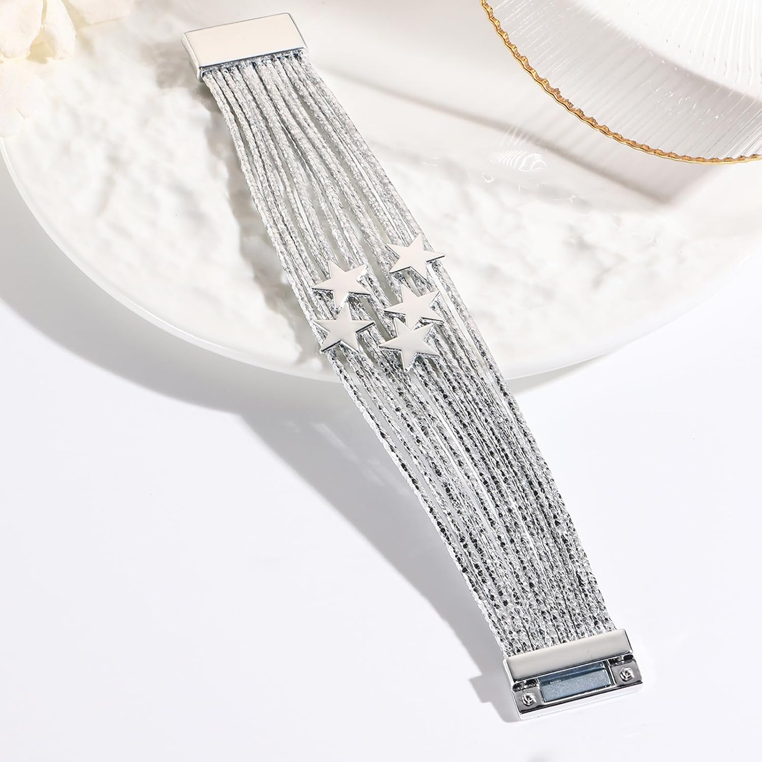 VIBILIA Boho Leather Wrap Bracelets for Women Men Multi-Layer Bracelets with Strong Clasp Western Jewelry - Image 6