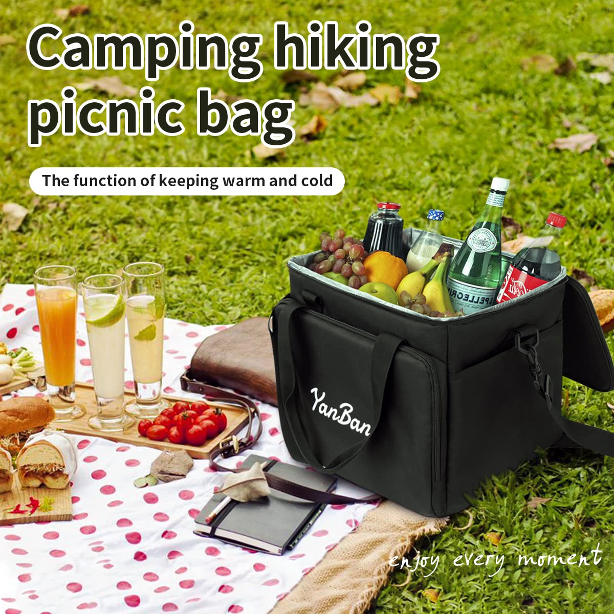 Borsa Termica 30L per Picnic, Barbecue, Campeggio e Ufficio