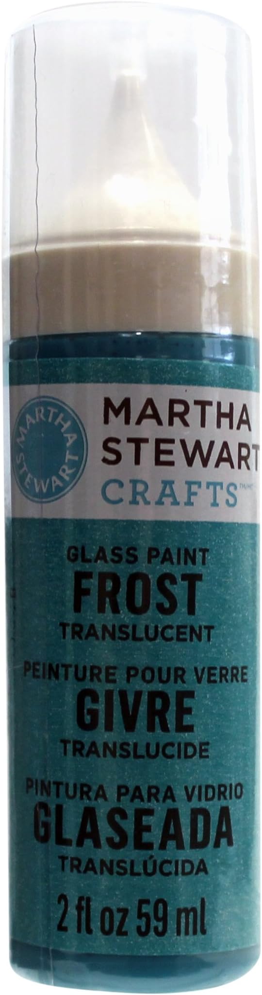Martha Stewart Crafts Frost Translucent Glass Paint in Assorted Colors (2-Ounce), 33184 Surf