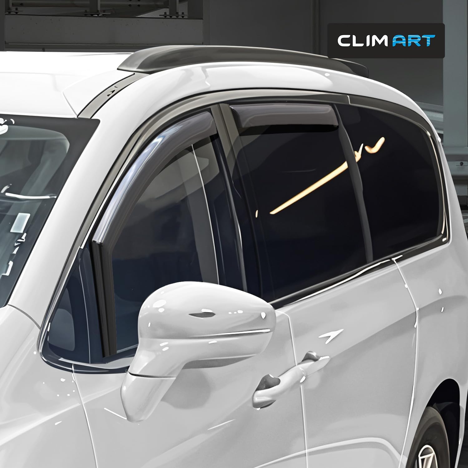 CLIM ART in-Channel Incredibly Durable Rain Guards for Chrysler Pacifica 2017-2026, Original Window Deflectors, Vent Window Visors, Vent Deflector, 4 pcs. - 617486