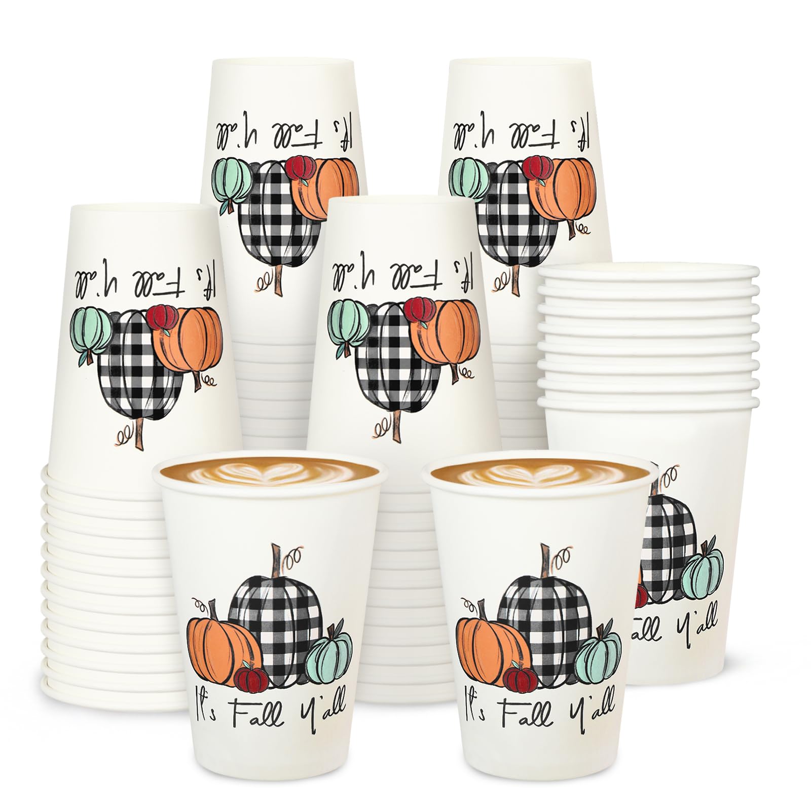 Gobelets en carton d'automne pour simplifier le nettoyage des boissons de fêtes de famille