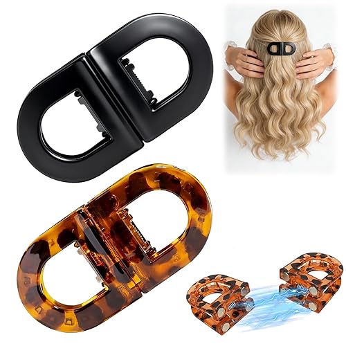 2Pcs Magnetic Hair Clips, Strong Hold No-Slip Magnetic Hair Styling