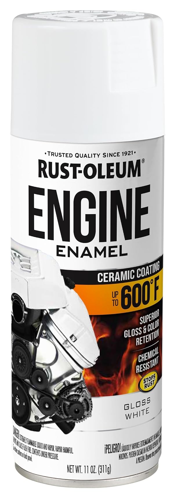 Rust-Oleum 366430 Engine Enamel Spray Paint, 11 oz, Gloss White by Rust-Oleum - Used condition - US$7.70