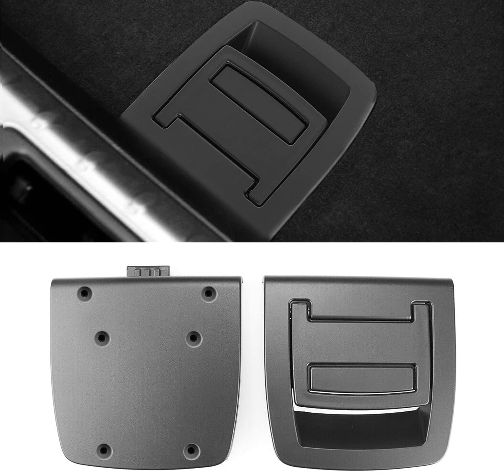 Jaronx Compatible with BMW Trunk Mat Carpet Handle for 5'E60/F07/F11 2003-2016, X5 E70/F15 2006-2018, X6 E71/F16 2007-2019, Rear Trunk Mat Floor Carpet Handle Repalcement (Without Locking Function)