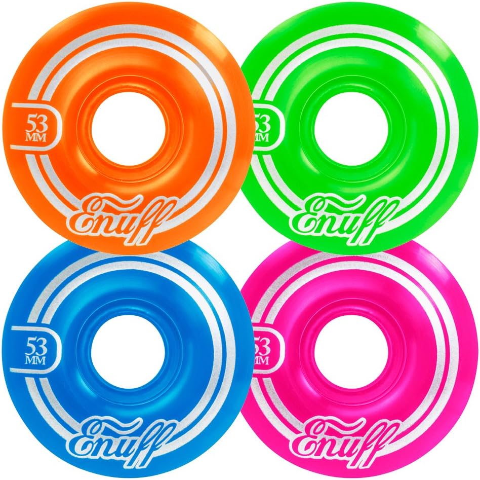 Enuff Refresher II Wheels Skateboard Unisex Adult, unisex_adult, ENU520, Multicoloured (Disco), 53 mm