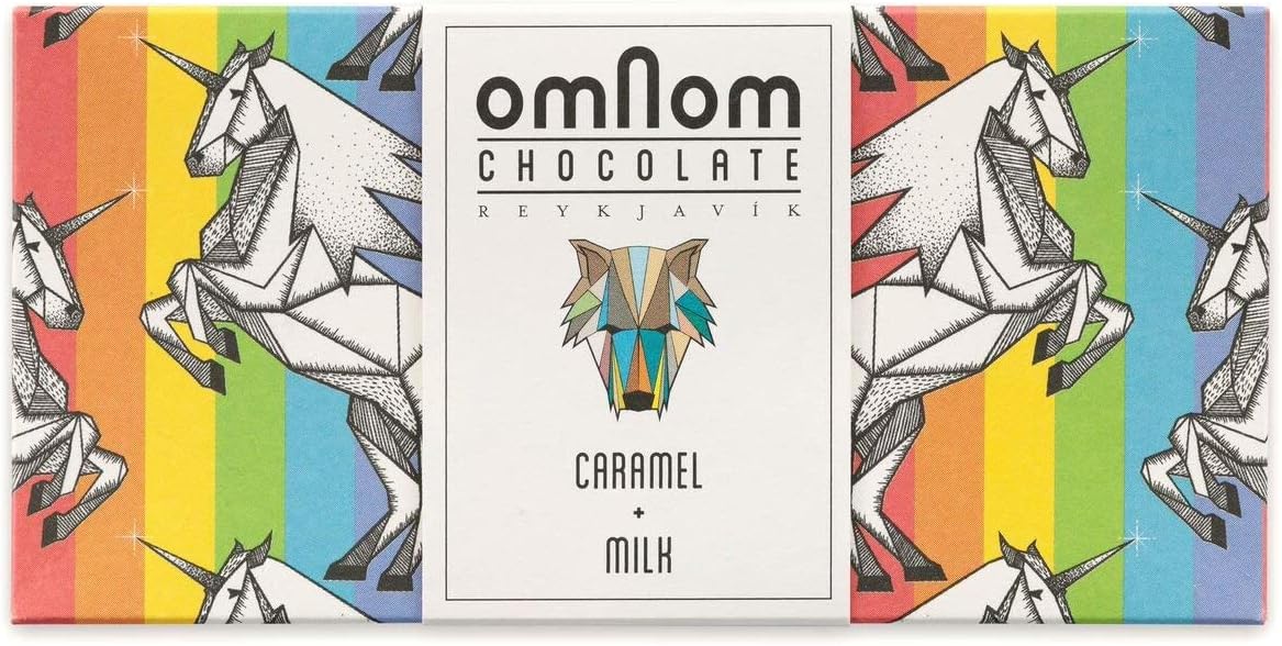 OmNom Caramel + Milk "Pride Bar" | Icelandic Bean To Bar Chocolate by OMNOM CHOCOLATE REYKJAVIK | 1 x 60g Bar