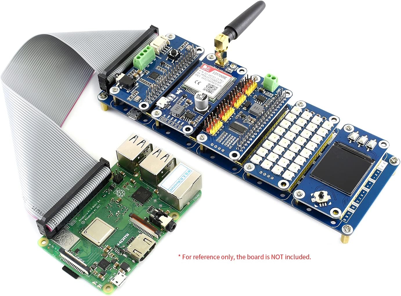 Waveshare Stack HAT for Raspberry Pi I/O Expansion Kit Stacks 5 Hats Directly Pluggable