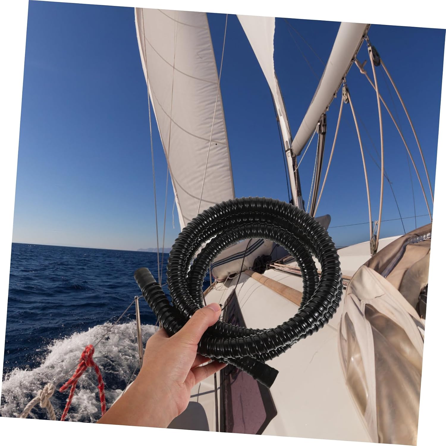 Gatuida 1set Flexible Drain Hose Kit Bilge Pump Drain Pipe for Boats and Rvs Easy to Install Drainage for Challenging Environments