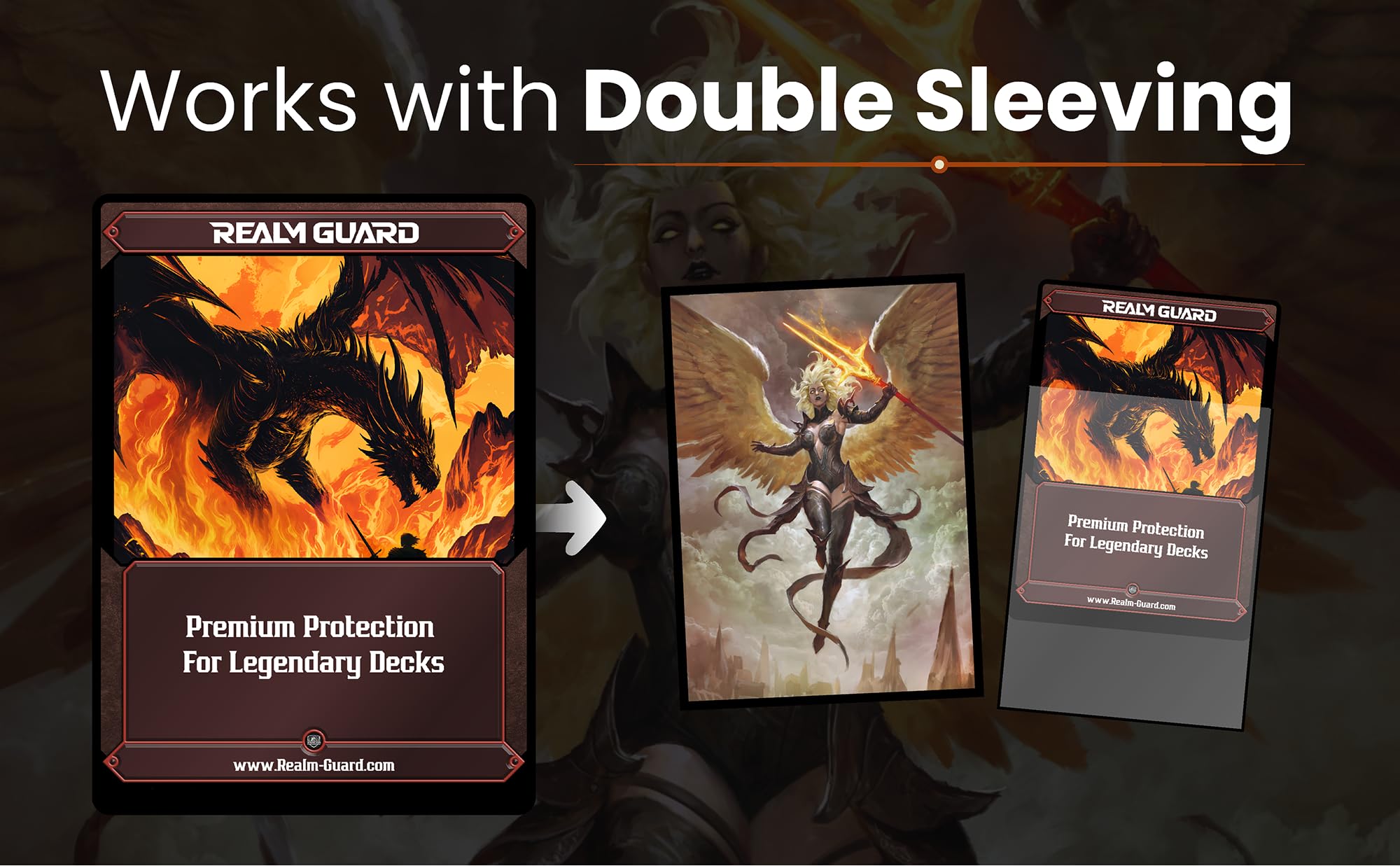 100ct Matte TCG/MTG Card Art Sleeves (Angel) - 4