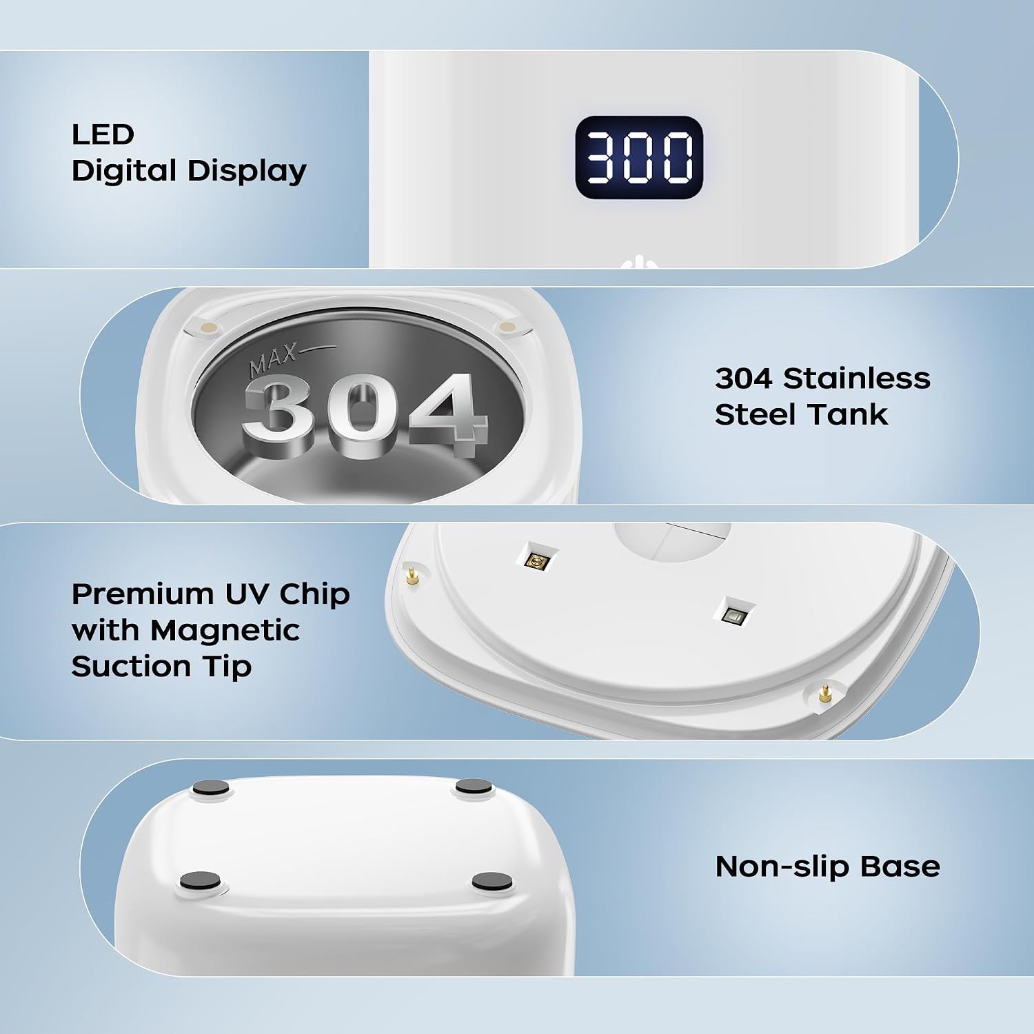 Ultrasonic Retainer Cleaner Machine, 48kHz Dental Ultrasonic Cleaner Care