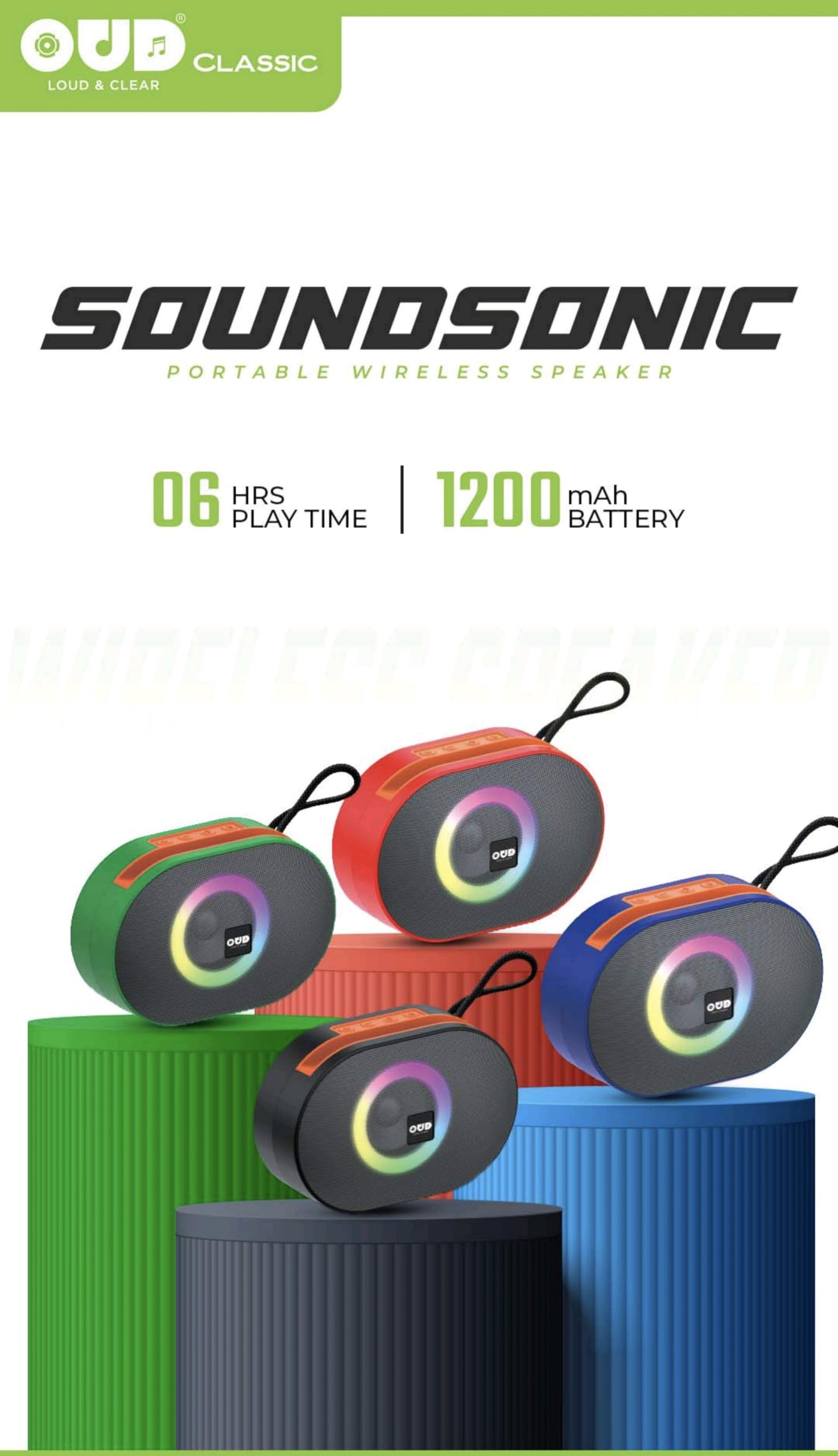 Don’t speak Listen. nanoSOUNDS SoundSonic Portable Wireless Speaker, 8W Power Output, 75dB Noise